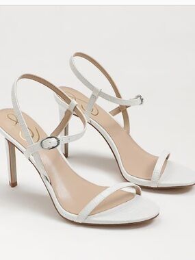 Sam Edelman Doran White Strappy Heeled Sandal